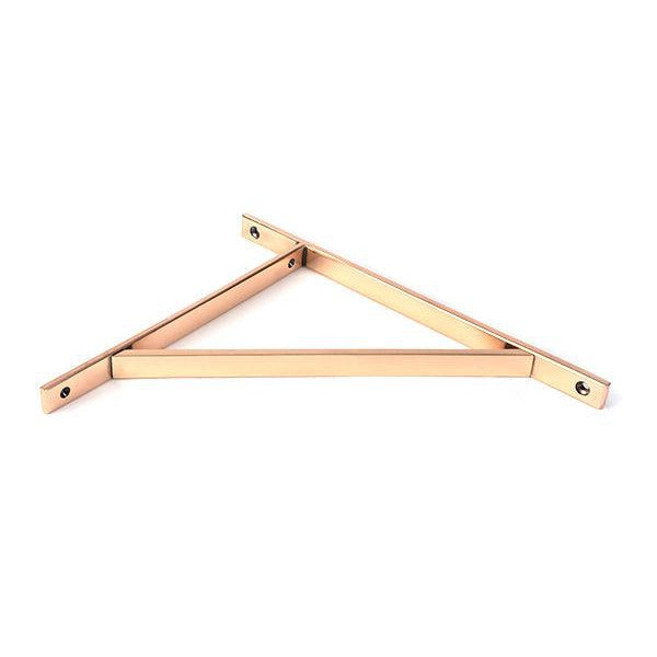 Polished Bronze Chalfont Shelf Bracket (314mm x 250mm) | From The Anvil-Shelf Brackets-Yester Home