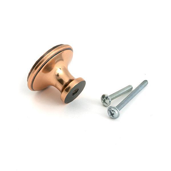 Polished Bronze Hammered Cabinet Knob - Large - Cabinet Knobs - From The Anvil - Yester Home