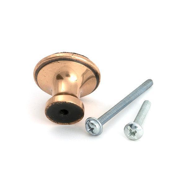 Polished Bronze Hammered Cabinet Knob - Medium - Cabinet Knobs - From The Anvil - Yester Home