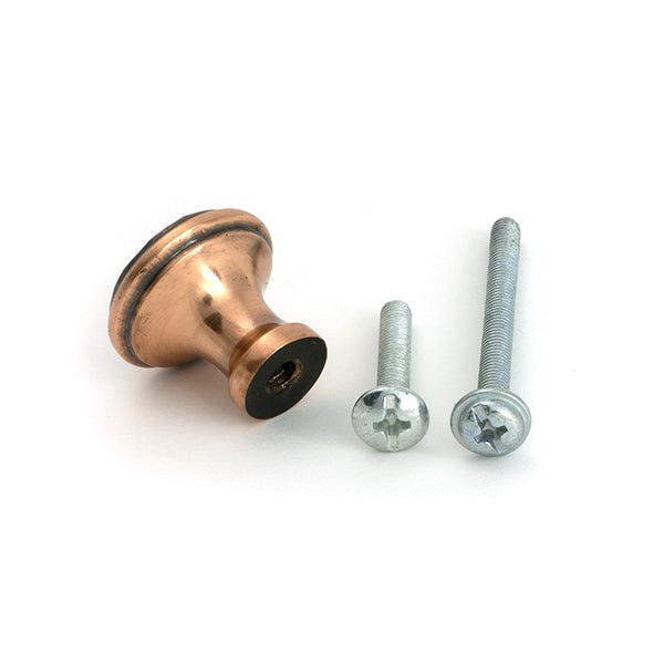 Polished Bronze Hammered Cabinet Knob - Small - Cabinet Knobs - From The Anvil - Yester Home