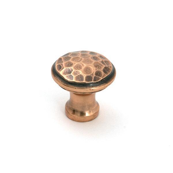 Polished Bronze Hammered Cabinet Knob - Small - Cabinet Knobs - From The Anvil - Yester Home