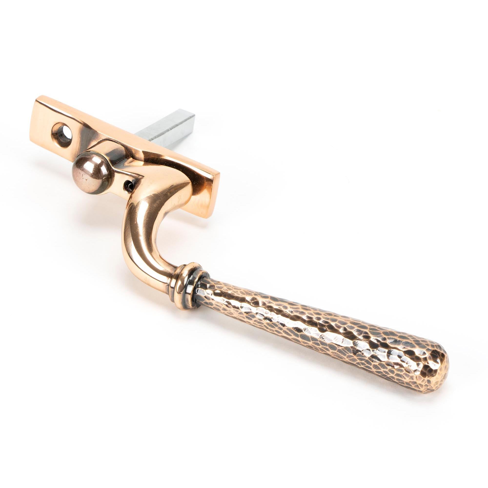 Polished Bronze Hammered Newbury Espag - LH | From The Anvil - Espag. Fasteners - From The Anvil - Yester Home