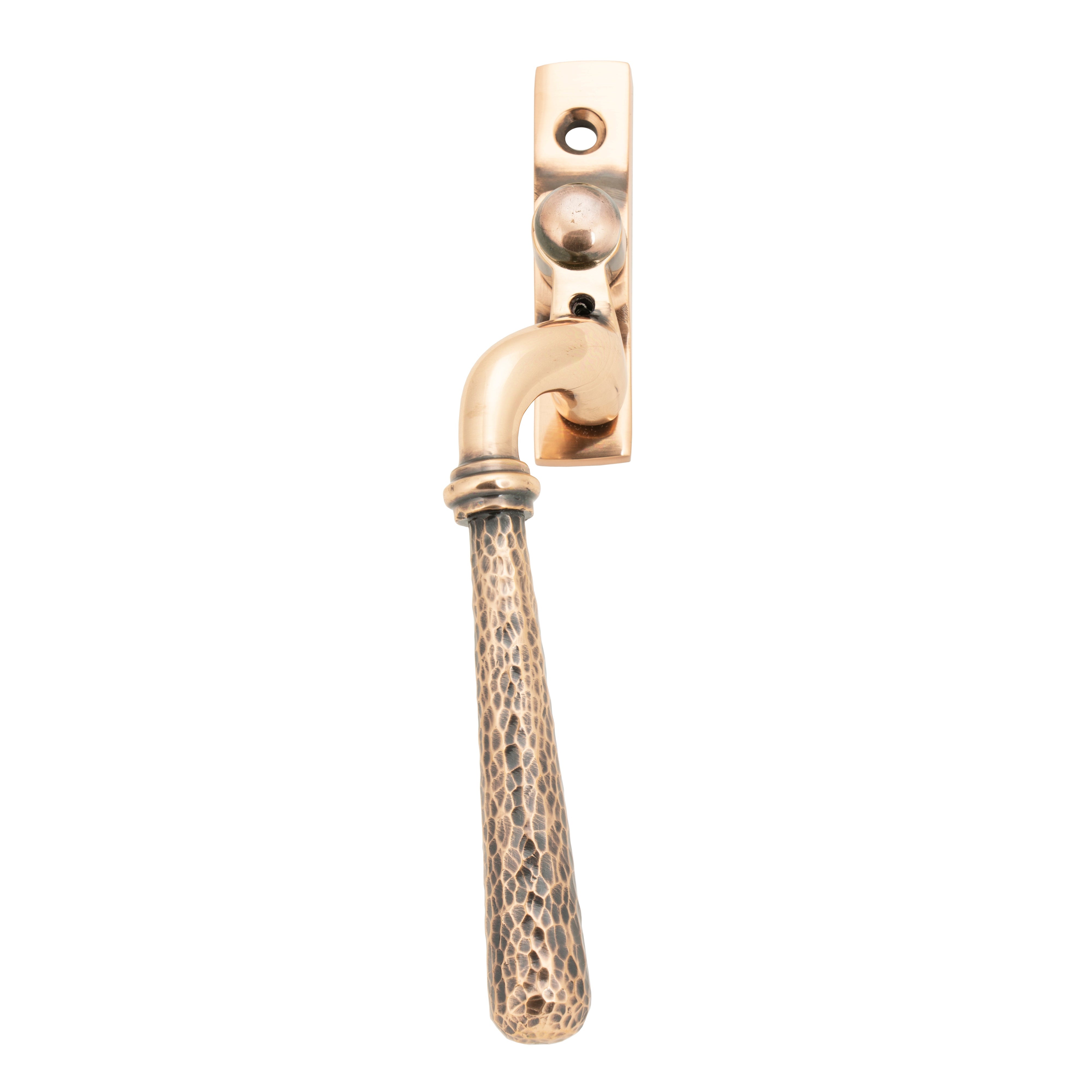 Polished Bronze Hammered Newbury Espag - LH | From The Anvil-Espag. Fasteners-Yester Home