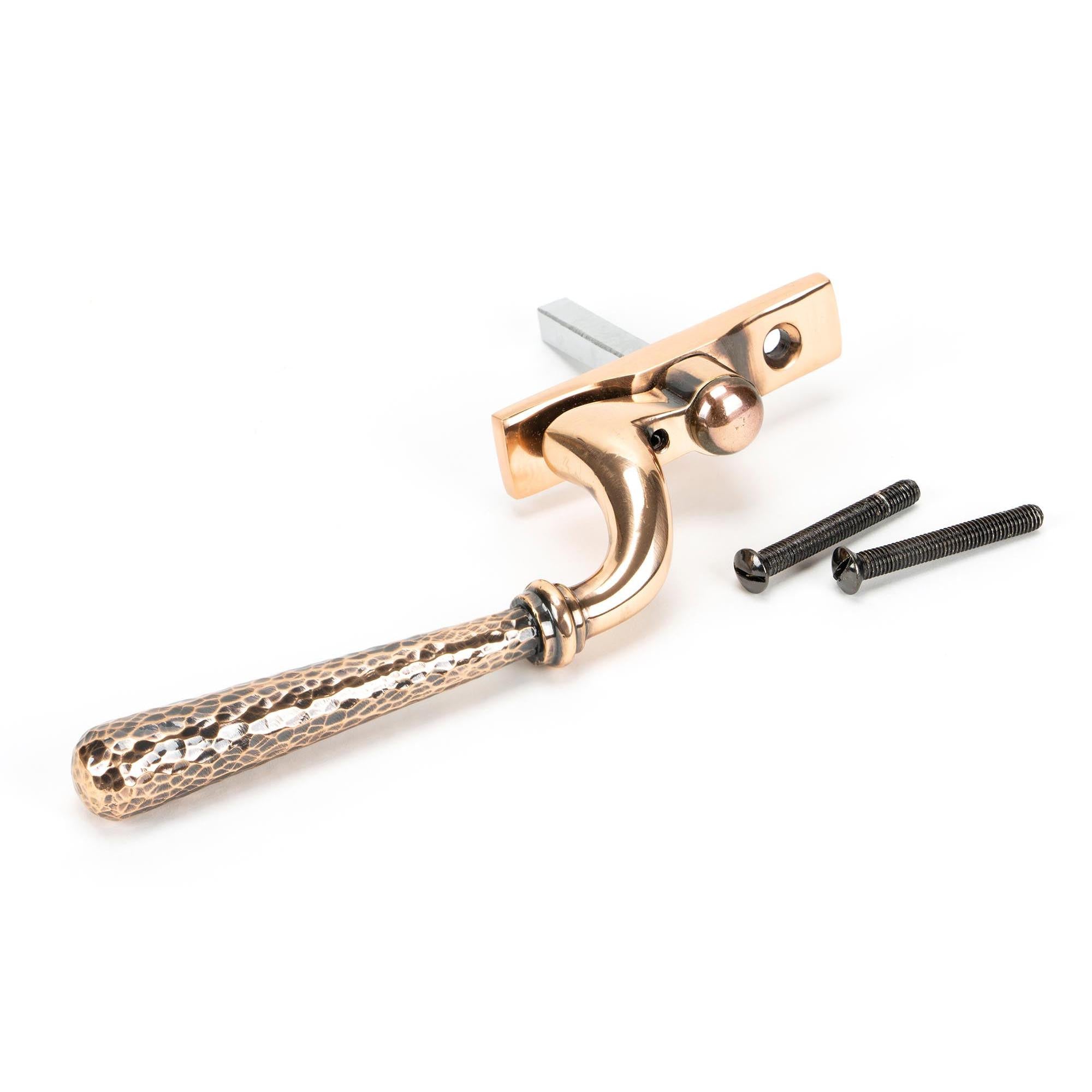 Polished Bronze Hammered Newbury Espag - RH | From The Anvil - Espag. Fasteners - From The Anvil - Yester Home