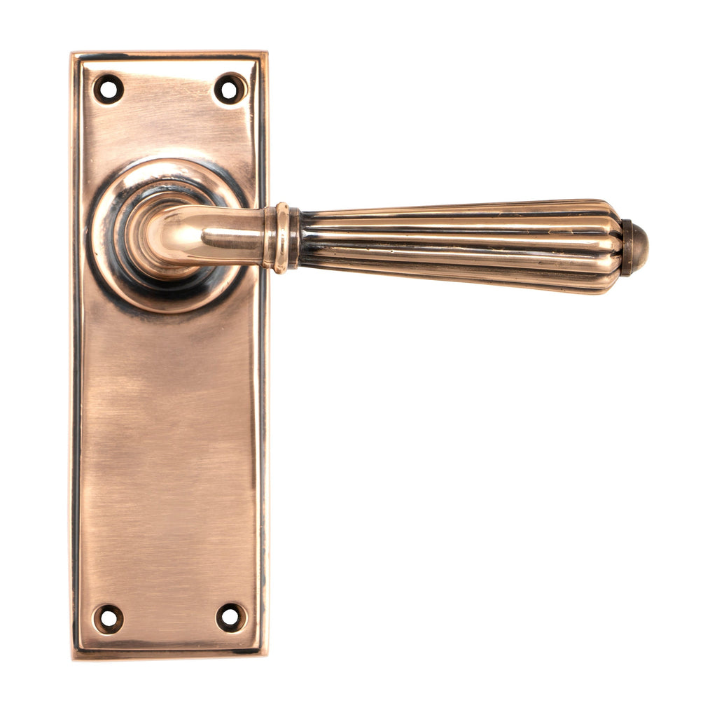 Polished Bronze Hinton Lever Latch Set | From The Anvil-Lever Latch-Yester Home