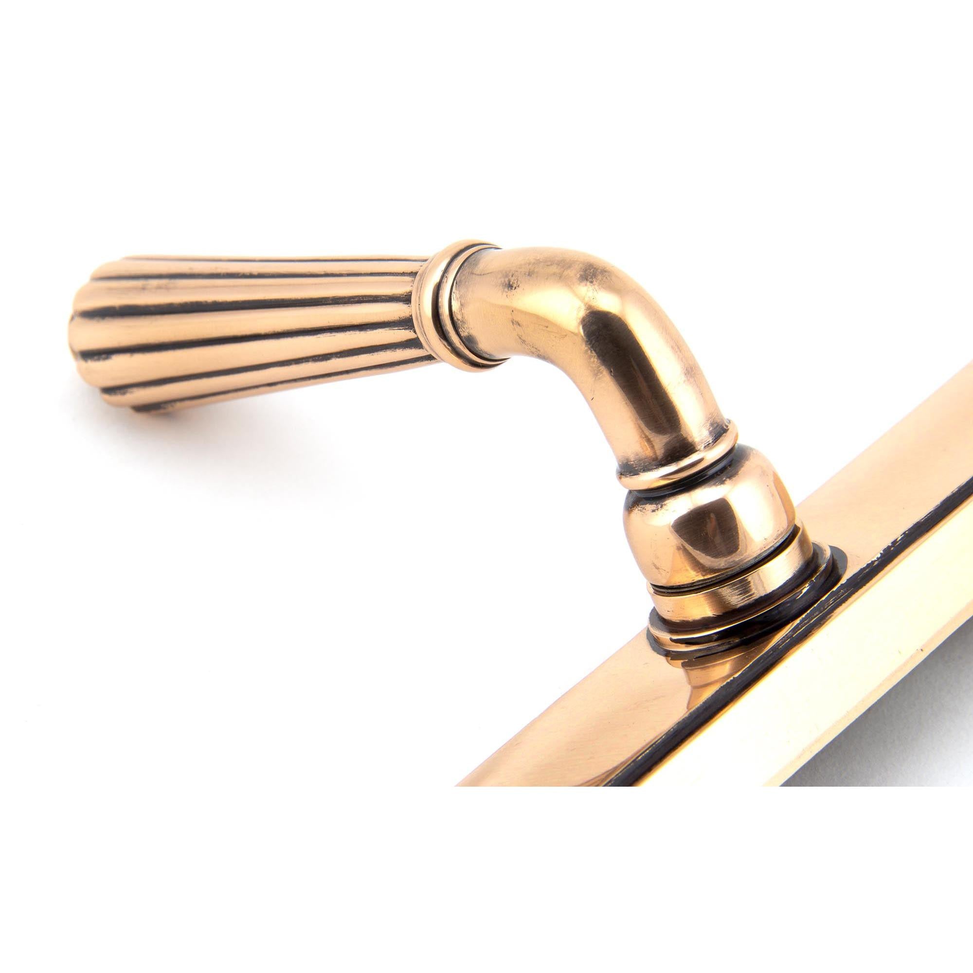 Polished Bronze Hinton Slimline Lever Espag. Lock Set | From The Anvil - Espagnolette - From The Anvil - Yester Home
