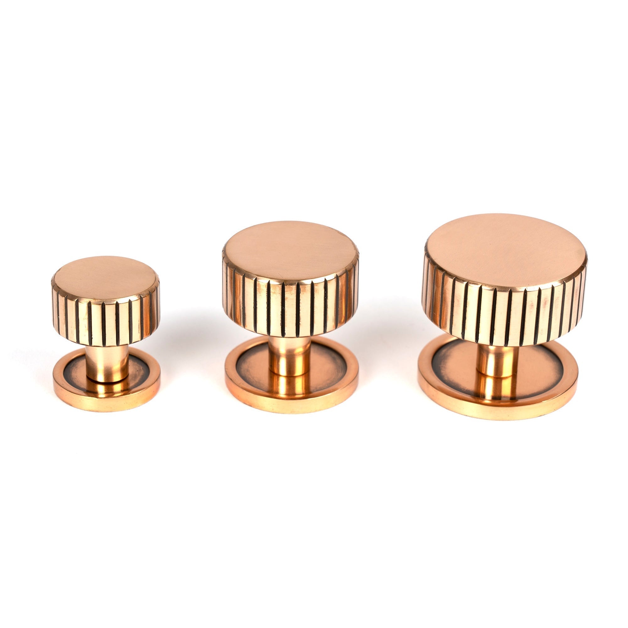 Polished Bronze Judd Cabinet Knob - 25mm (Plain) | From The Anvil-Cabinet Knobs-Yester Home