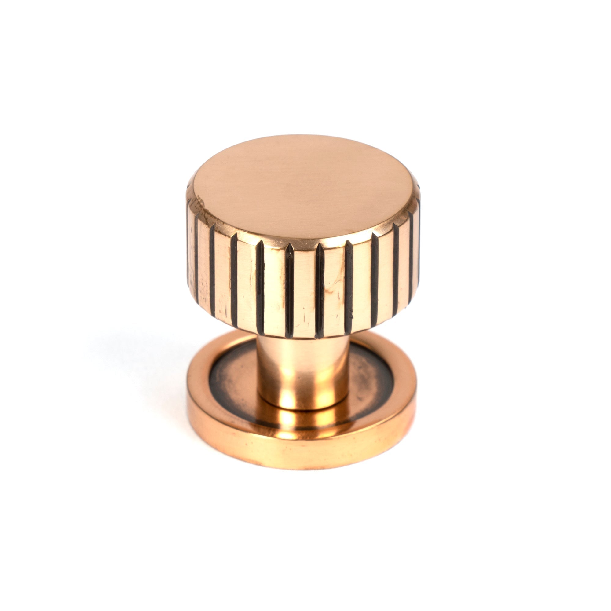 Polished Bronze Judd Cabinet Knob - 25mm (Plain) | From The Anvil-Cabinet Knobs-Yester Home