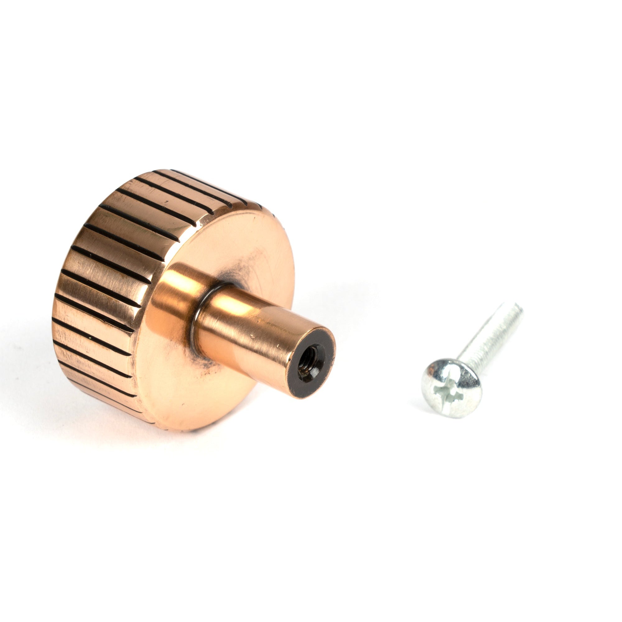 Polished Bronze Judd Cabinet Knob - 32mm (No rose) | From The Anvil-Cabinet Knobs-Yester Home