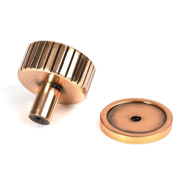 Polished Bronze Judd Cabinet Knob - 32mm (Plain) | From The Anvil-Cabinet Knobs-Yester Home