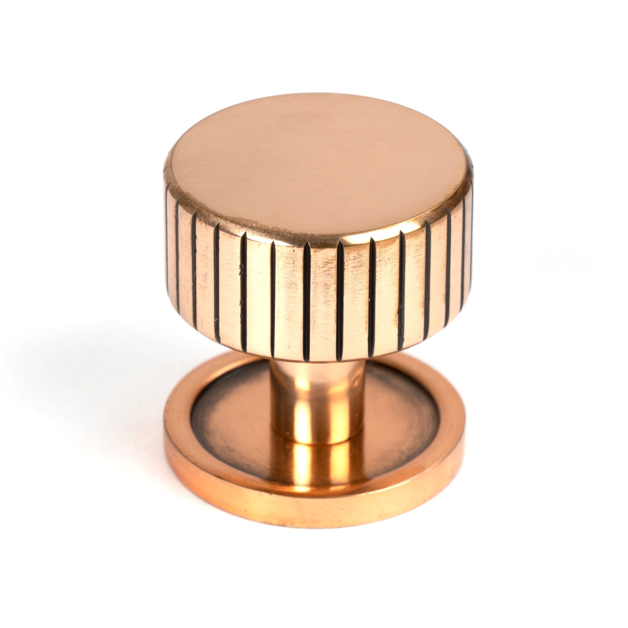 Polished Bronze Judd Cabinet Knob - 32mm (Plain) | From The Anvil-Cabinet Knobs-Yester Home