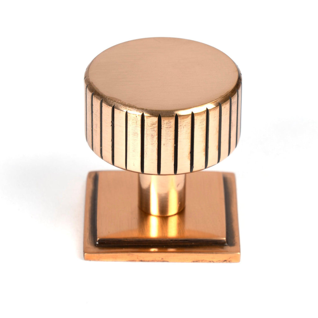 Polished Bronze Judd Cabinet Knob - 32mm (Square) | From The Anvil-Cabinet Knobs-Yester Home