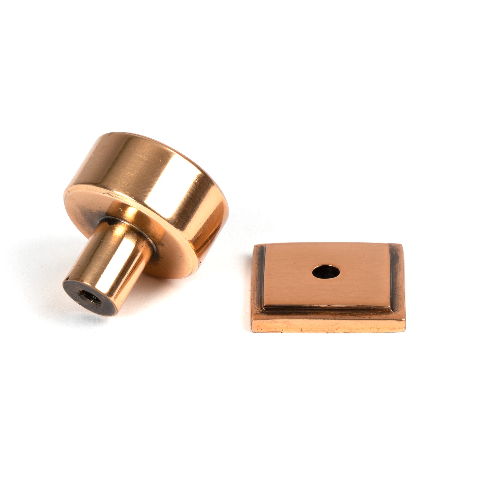 Polished Bronze Kelso Cabinet Knob - 25mm (Square) | From The Anvil - Cabinet Knobs - From The Anvil - Yester Home
