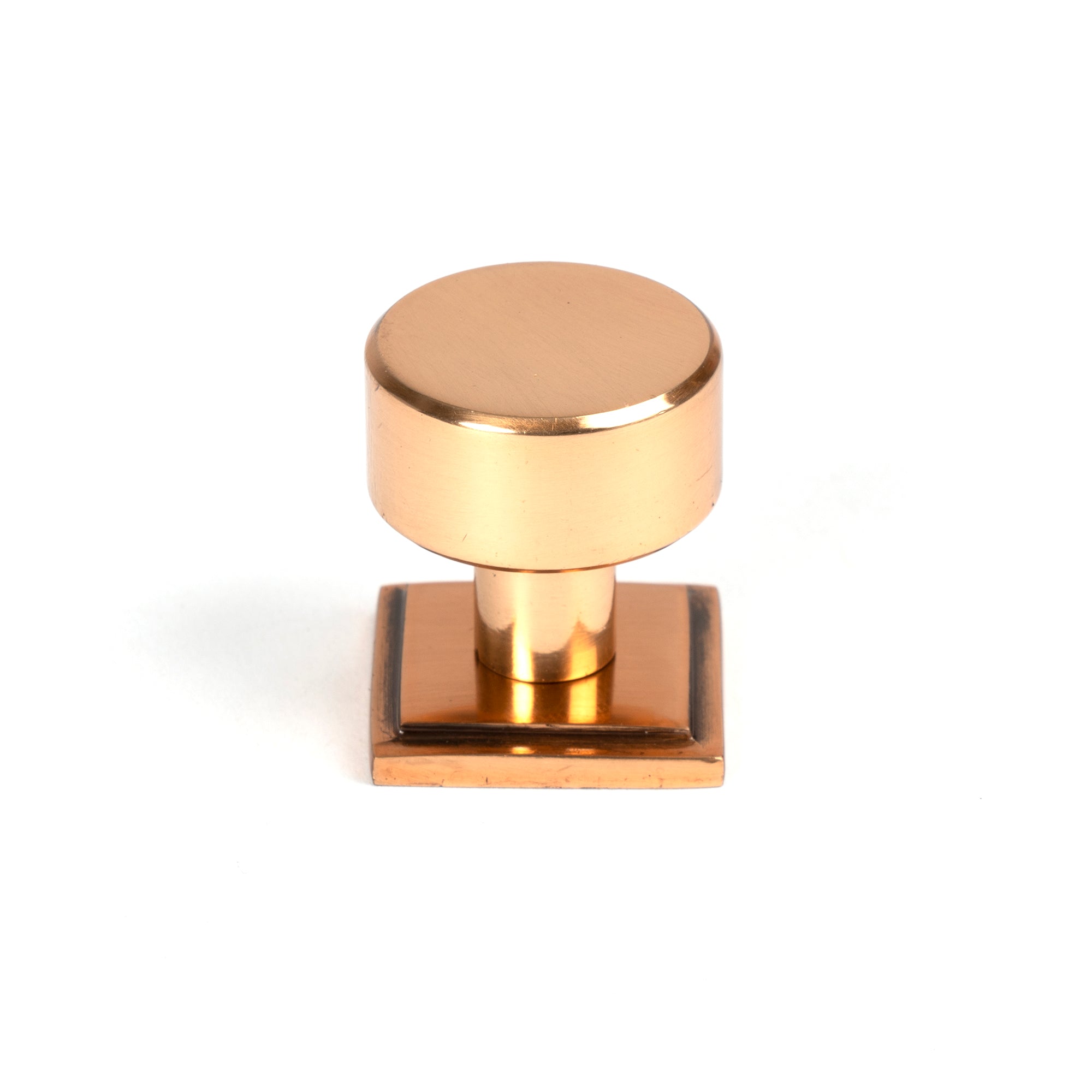 Polished Bronze Kelso Cabinet Knob - 25mm (Square) | From The Anvil-Cabinet Knobs-Yester Home