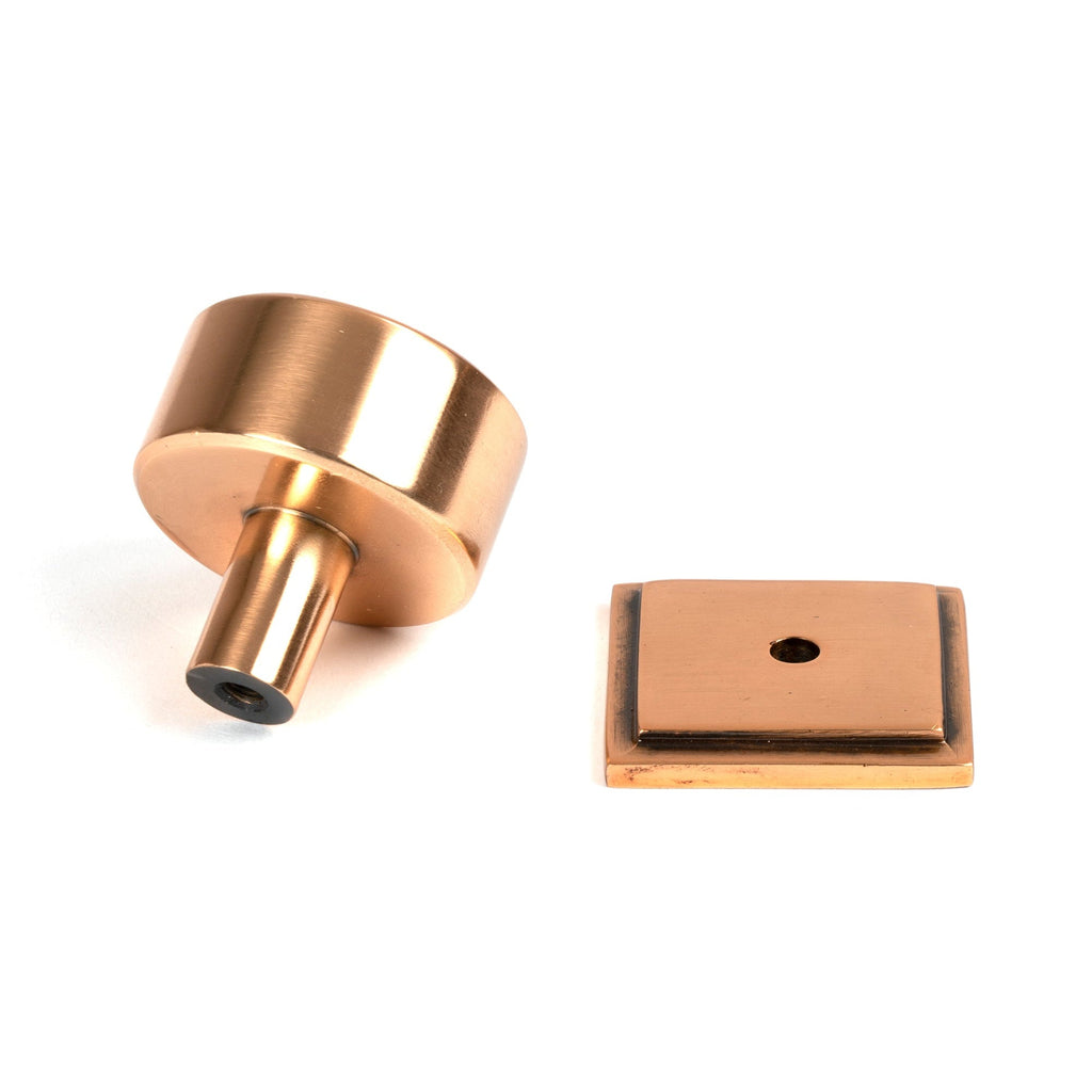Polished Bronze Kelso Cabinet Knob - 32mm (Square) | From The Anvil-Cabinet Knobs-Yester Home