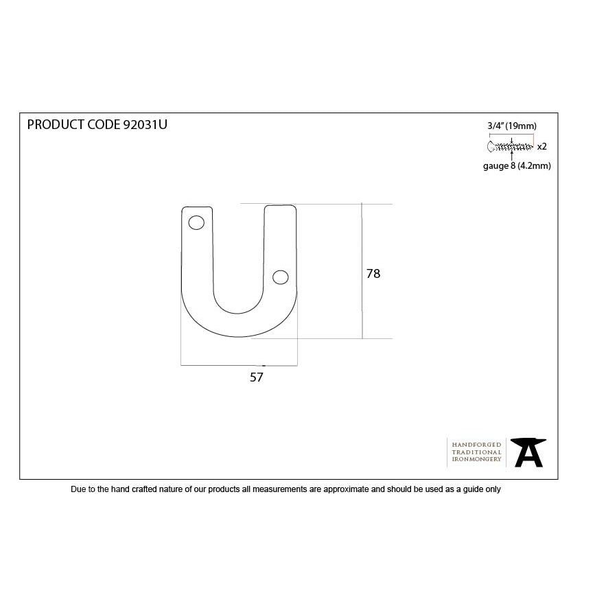 Polished Bronze Letter U | From The Anvil-Letters-Yester Home