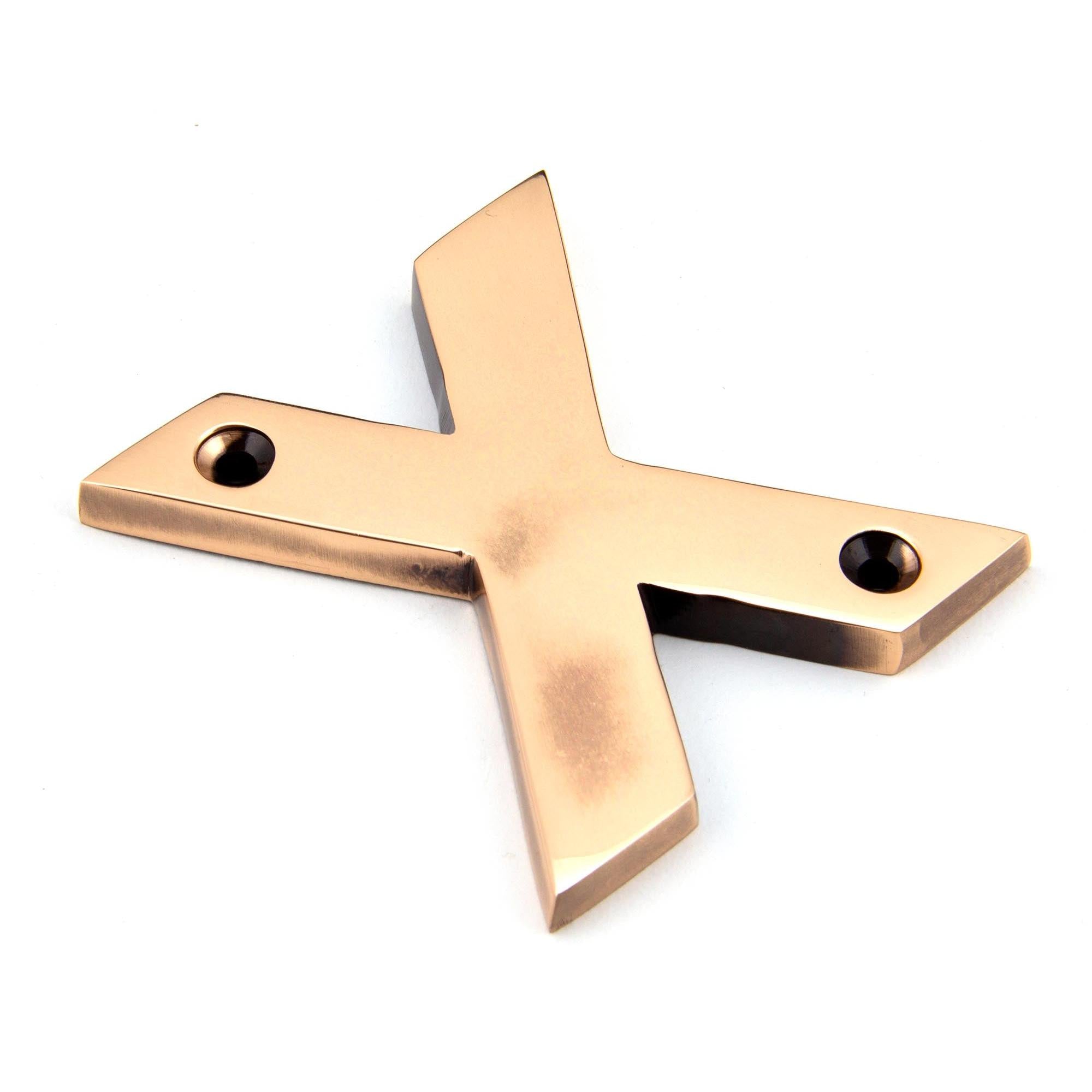 Polished Bronze Letter X | From The Anvil - Letters - From The Anvil - Yester Home