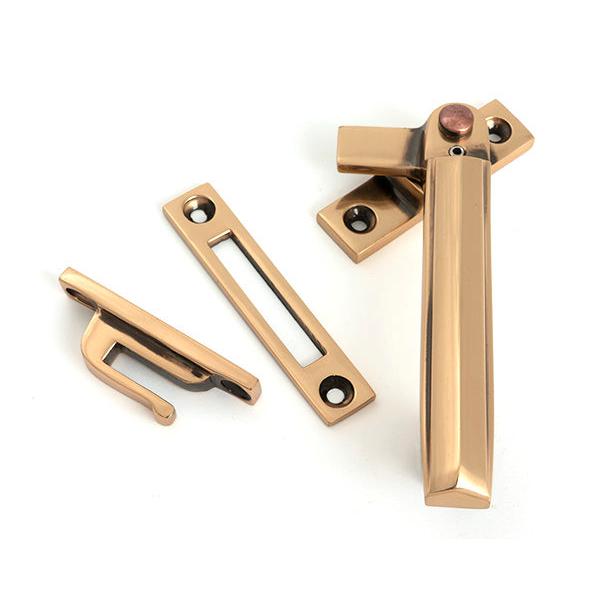 Polished Bronze Locking Art Deco Fastener - RH - Locking Fasteners - From The Anvil - Yester Home