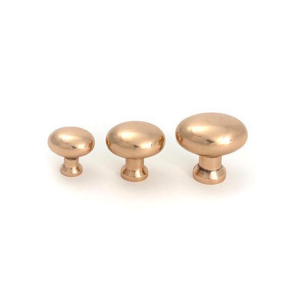 Polished Bronze Moore Cabinet Knob - 25mm - Cabinet Knobs - From The Anvil - Yester Home