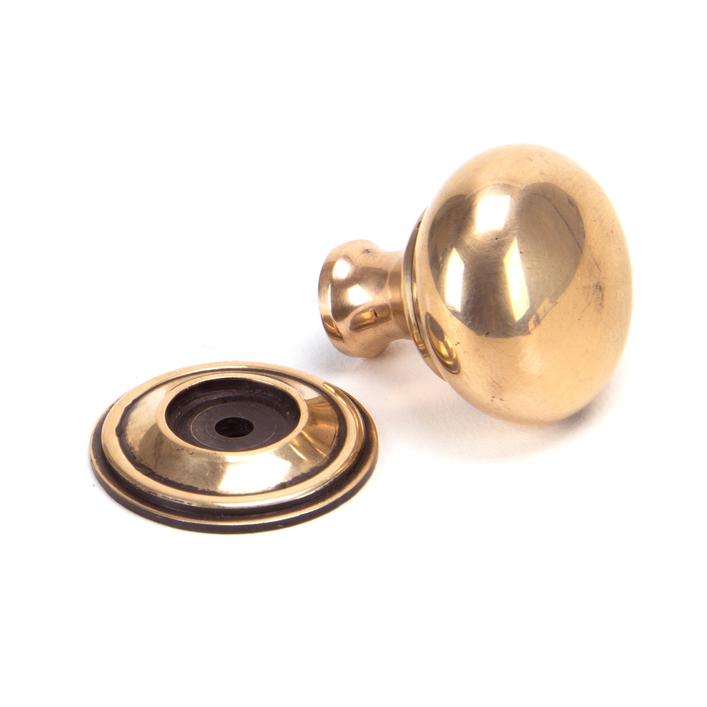 Polished Bronze Mushroom Cabinet Knob 32mm | From The Anvil-Cabinet Knobs-Yester Home