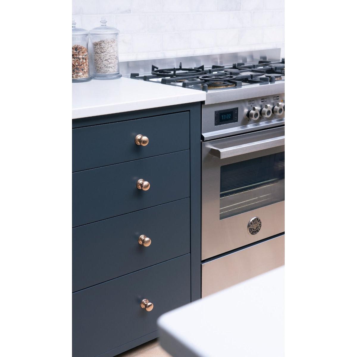 Polished Bronze Mushroom Cabinet Knob 38mm | From The Anvil-Cabinet Knobs-Yester Home