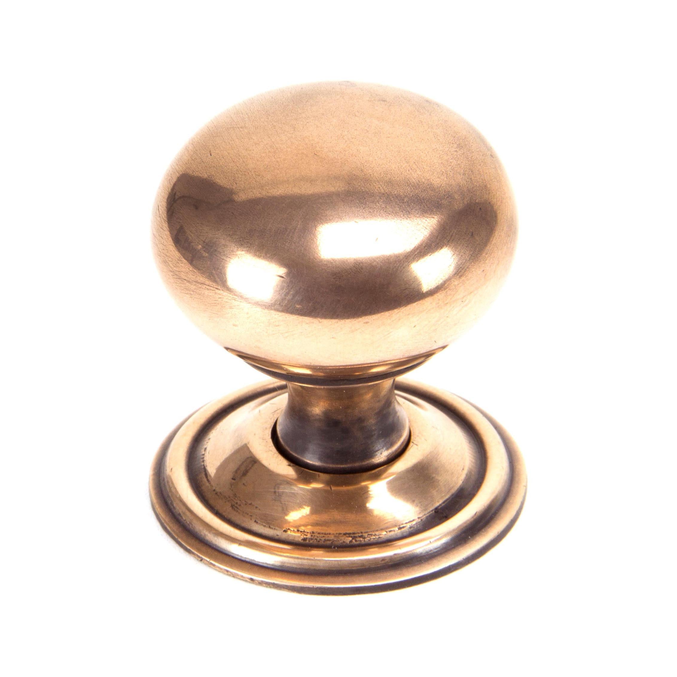 Polished Bronze Mushroom Cabinet Knob 38mm | From The Anvil - Cabinet Knobs - From The Anvil - Yester Home