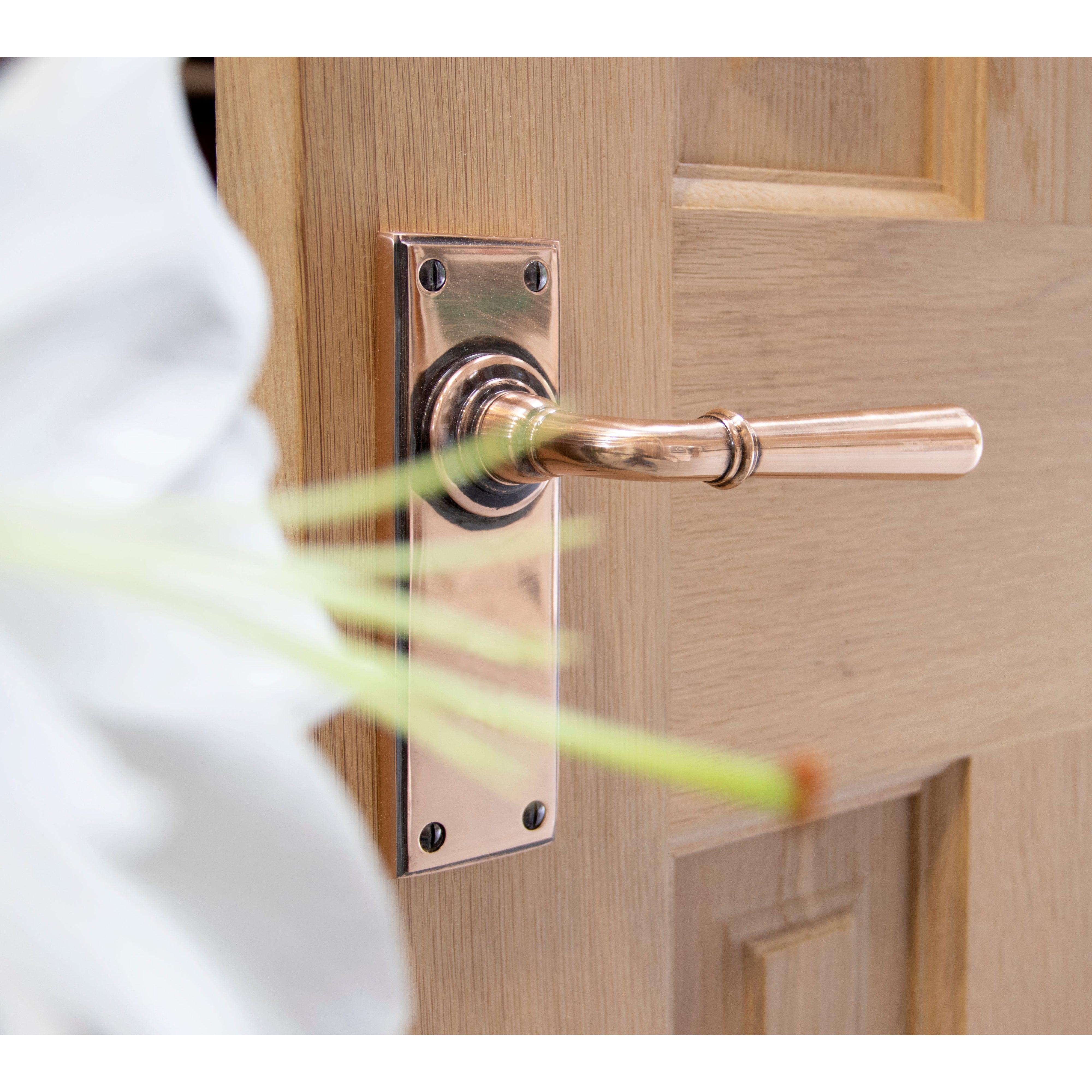 Polished Bronze Newbury Lever Latch Set | From The Anvil-Lever Latch-Yester Home
