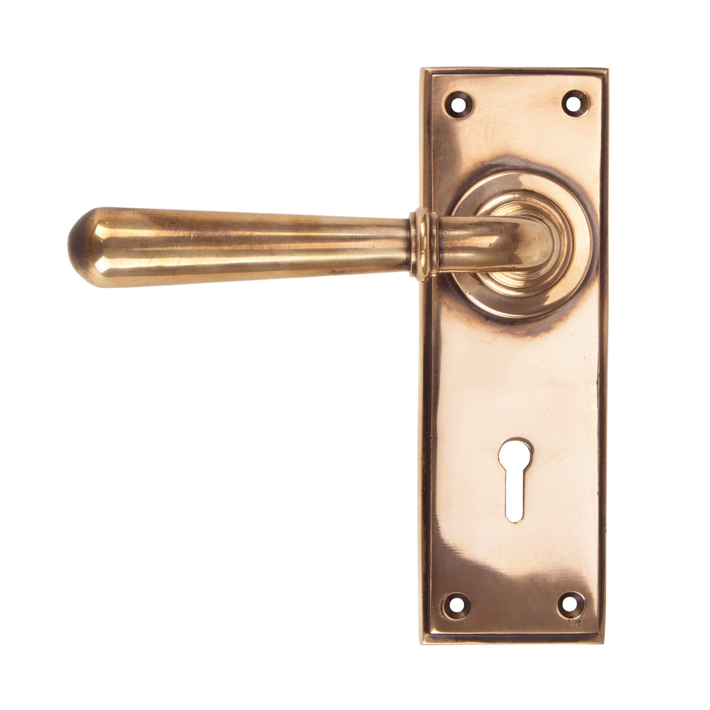 Polished Bronze Newbury Lever Lock Set | From The Anvil-Lever Lock-Yester Home