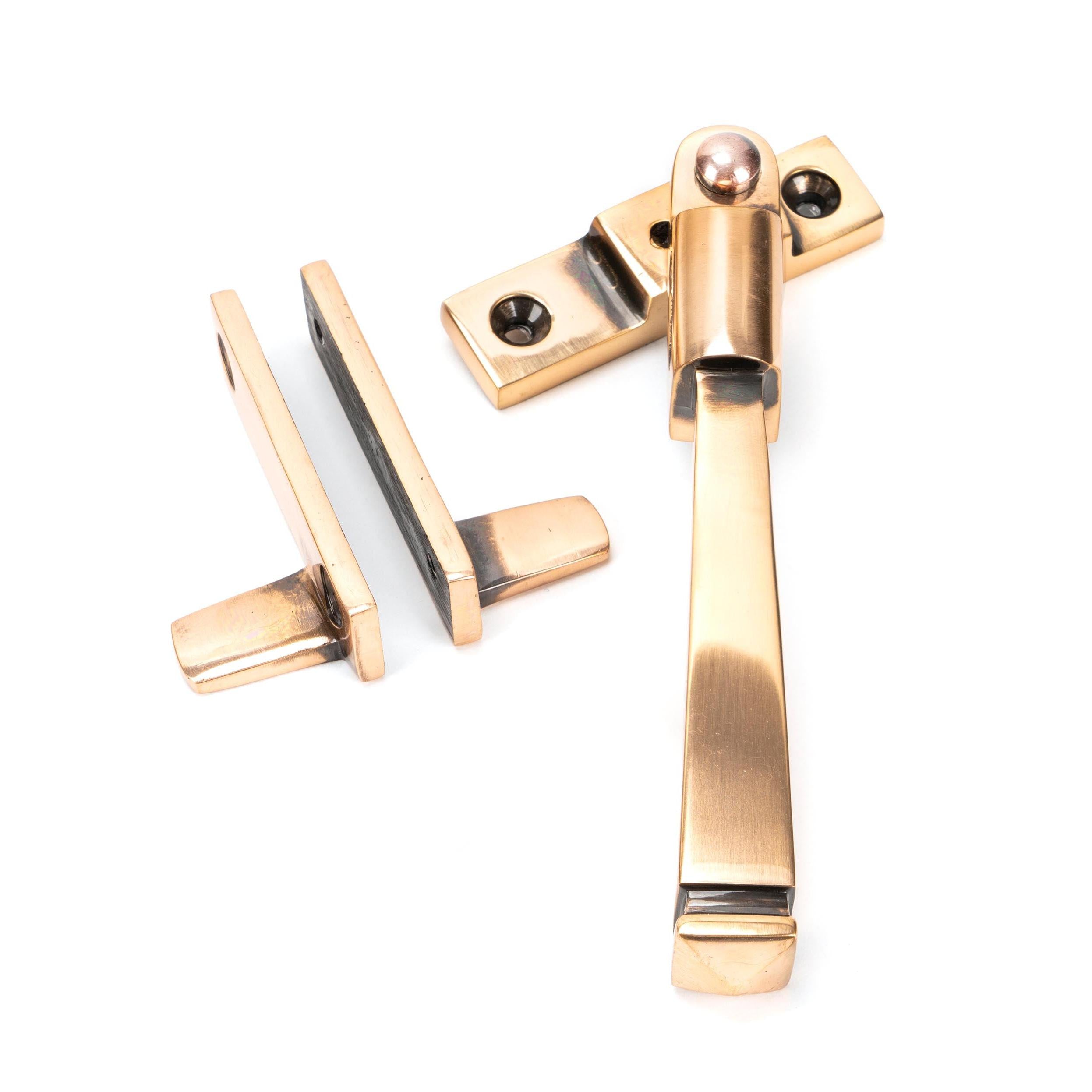 Polished Bronze Night-Vent Locking Avon Fastener | From The Anvil - Night-Vent Fasteners - From The Anvil - Yester Home