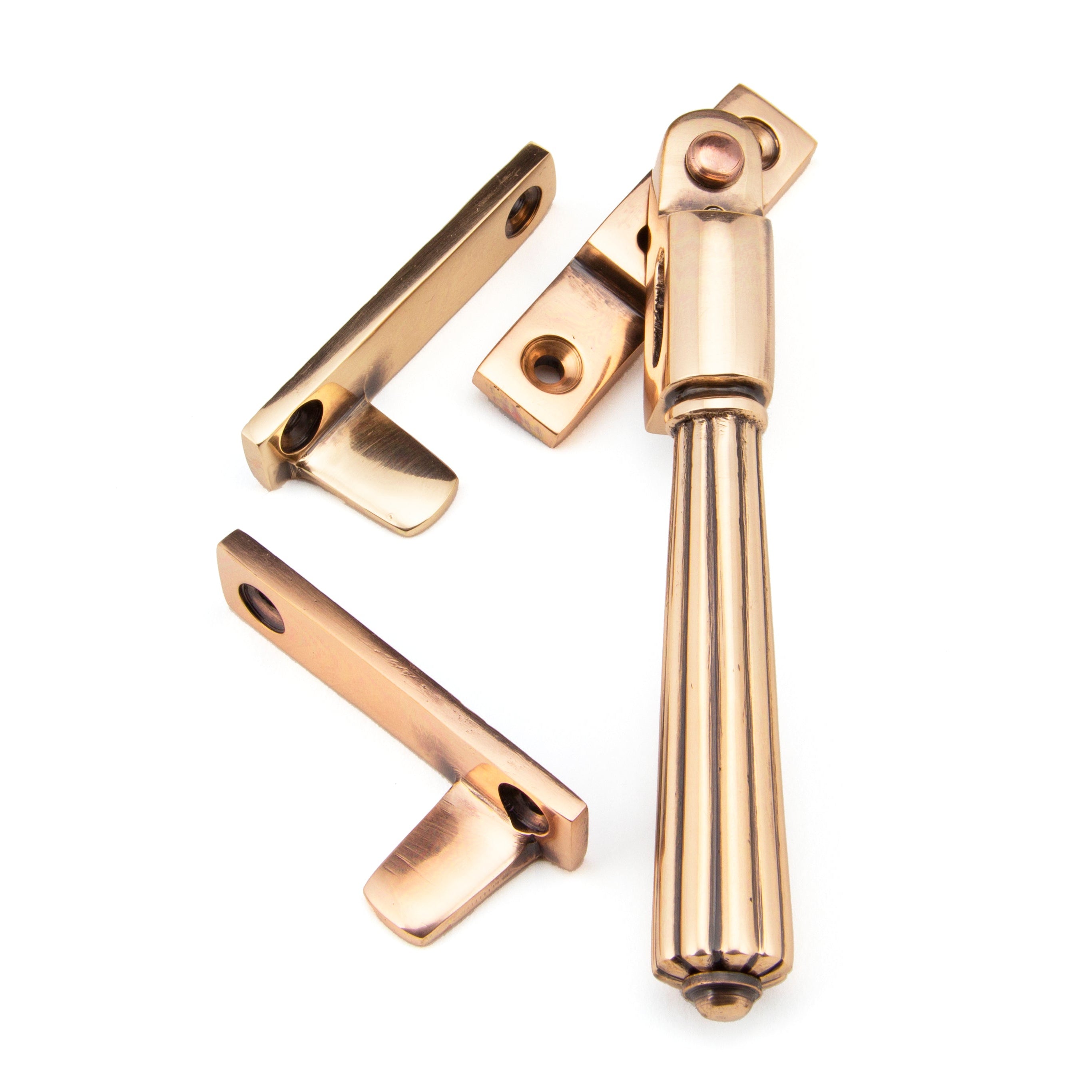 Polished Bronze Night-Vent Locking Hinton Fastener | From The Anvil-Night-Vent Fasteners-Yester Home