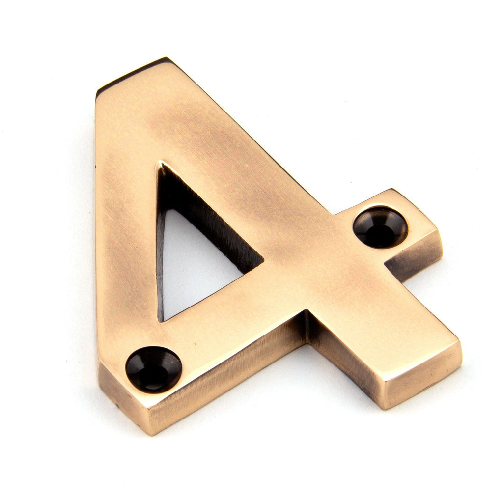 Polished Bronze Numeral 4 | From The Anvil-Numerals-Yester Home