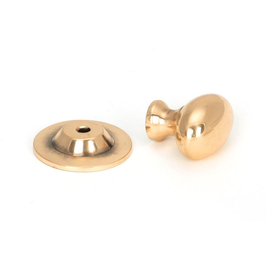Polished Bronze Oval Cabinet Knob 33mm | From The Anvil-Cabinet Knobs-Yester Home