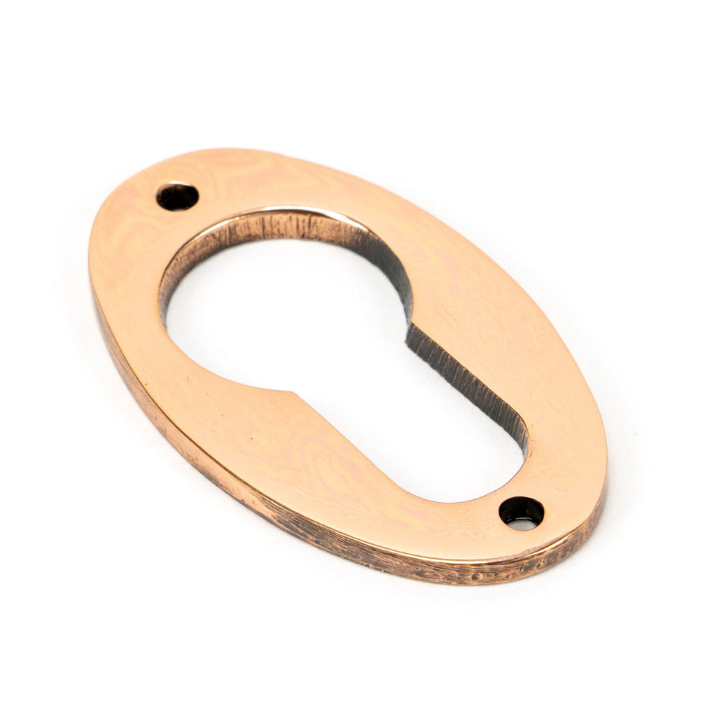 Polished Bronze Oval Euro Escutcheon | From The Anvil-Euro Escutcheons-Yester Home