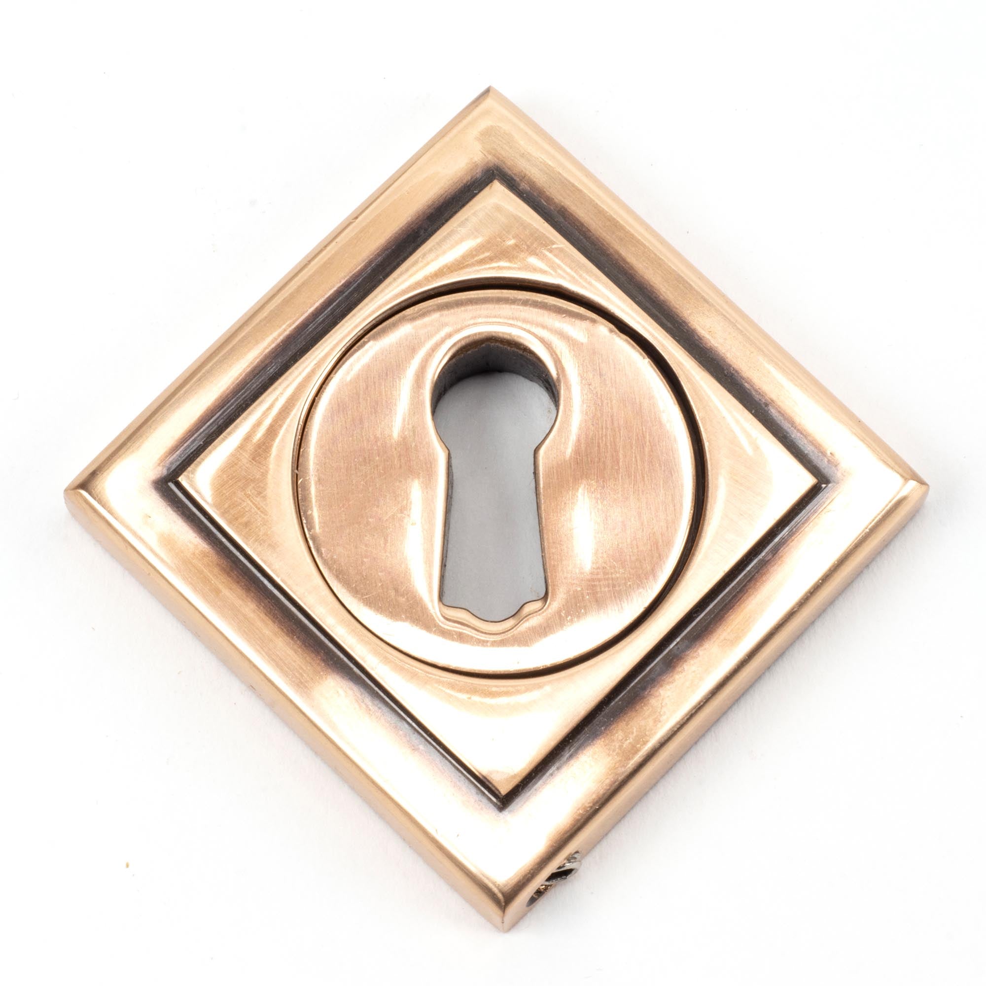 Polished Bronze Round Escutcheon (Square) | From The Anvil - Escutcheons - From The Anvil - Yester Home