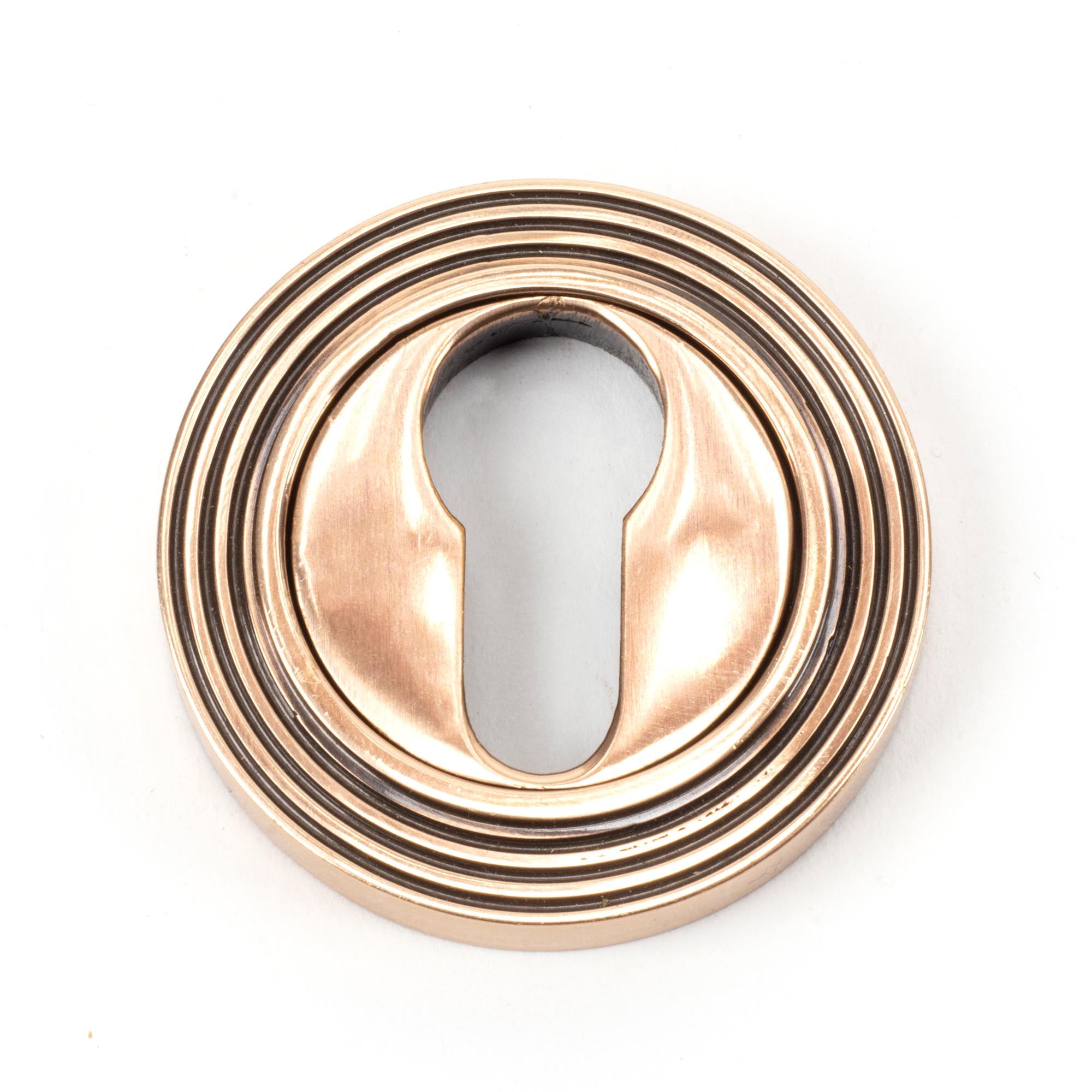 Polished Bronze Round Euro Escutcheon (Beehive) | From The Anvil - Euro Escutcheons - From The Anvil - Yester Home