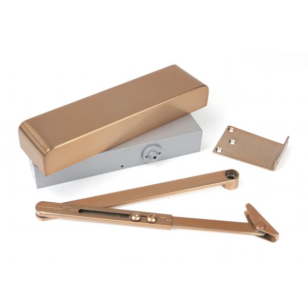 Polished Bronze Size 2-5 Door Closer & Cover | From The Anvil-Door Closer & Cover-Yester Home