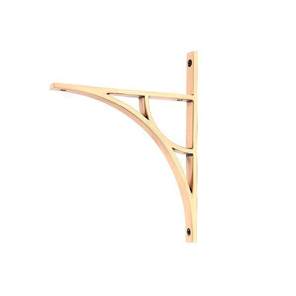 Polished Bronze Tyne Shelf Bracket (260mm x 200mm) | From The Anvil-Shelf Brackets-Yester Home