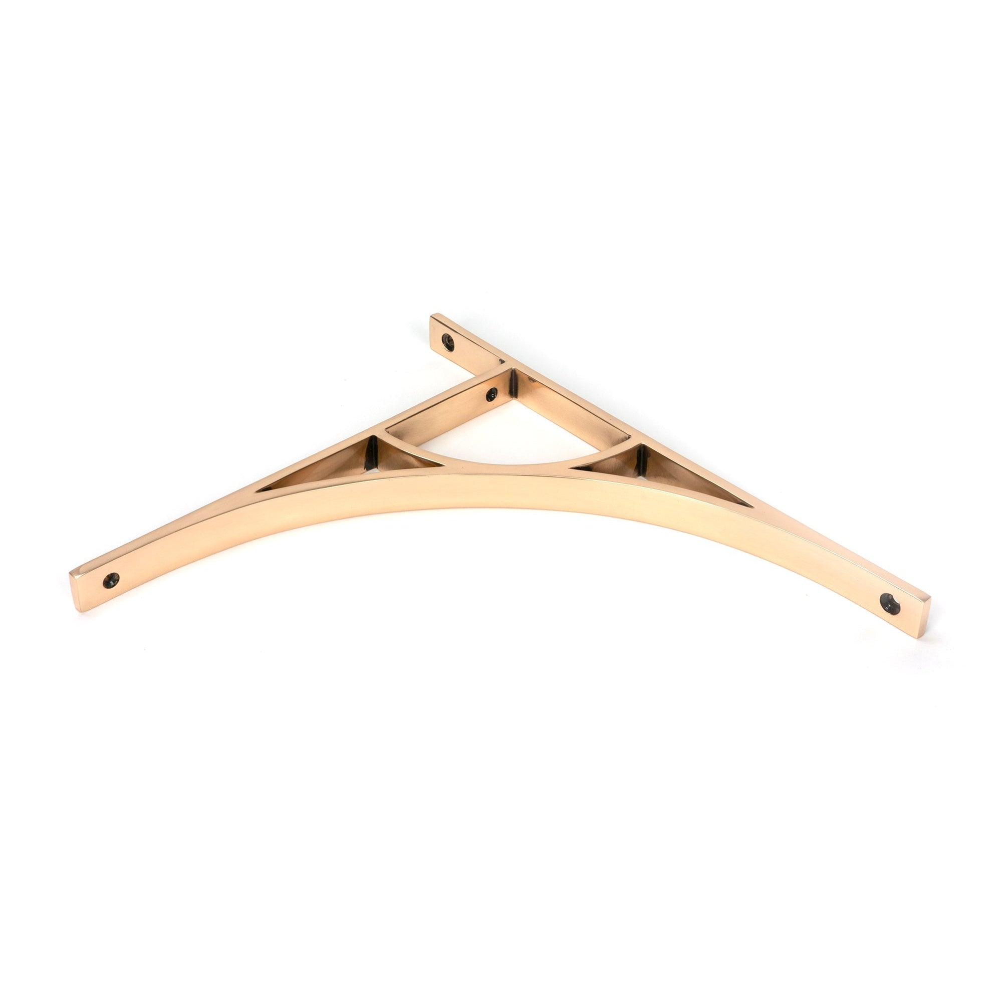 Polished Bronze Tyne Shelf Bracket (314mm x 250mm) | From The Anvil-Shelf Brackets-Yester Home