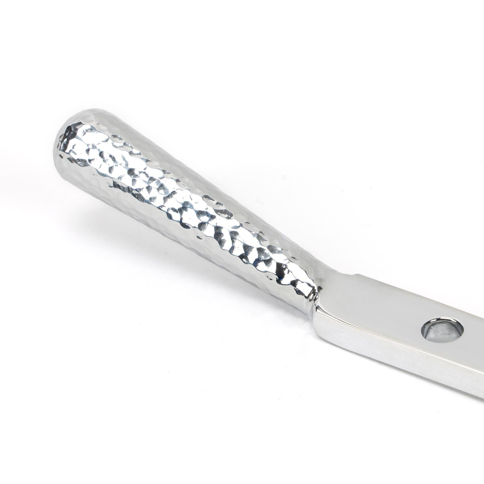 Polished Chrome 10" Hammered Newbury Stay | From The Anvil - Stays - From The Anvil - Yester Home