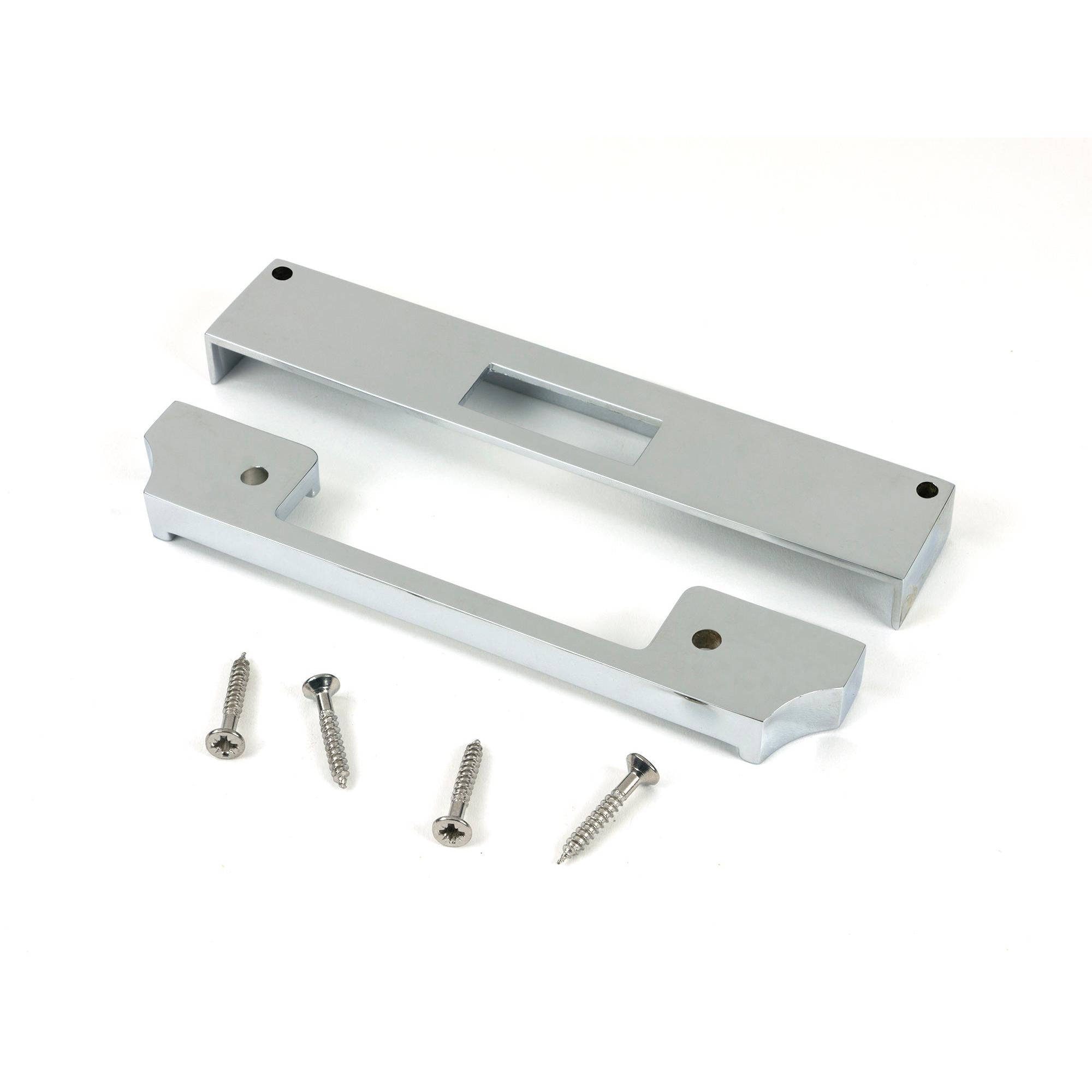 Polished Chrome ½" Rebate Kit for Euro Dead Lock - Deadlocks & Deadbolts - From The Anvil - Yester Home