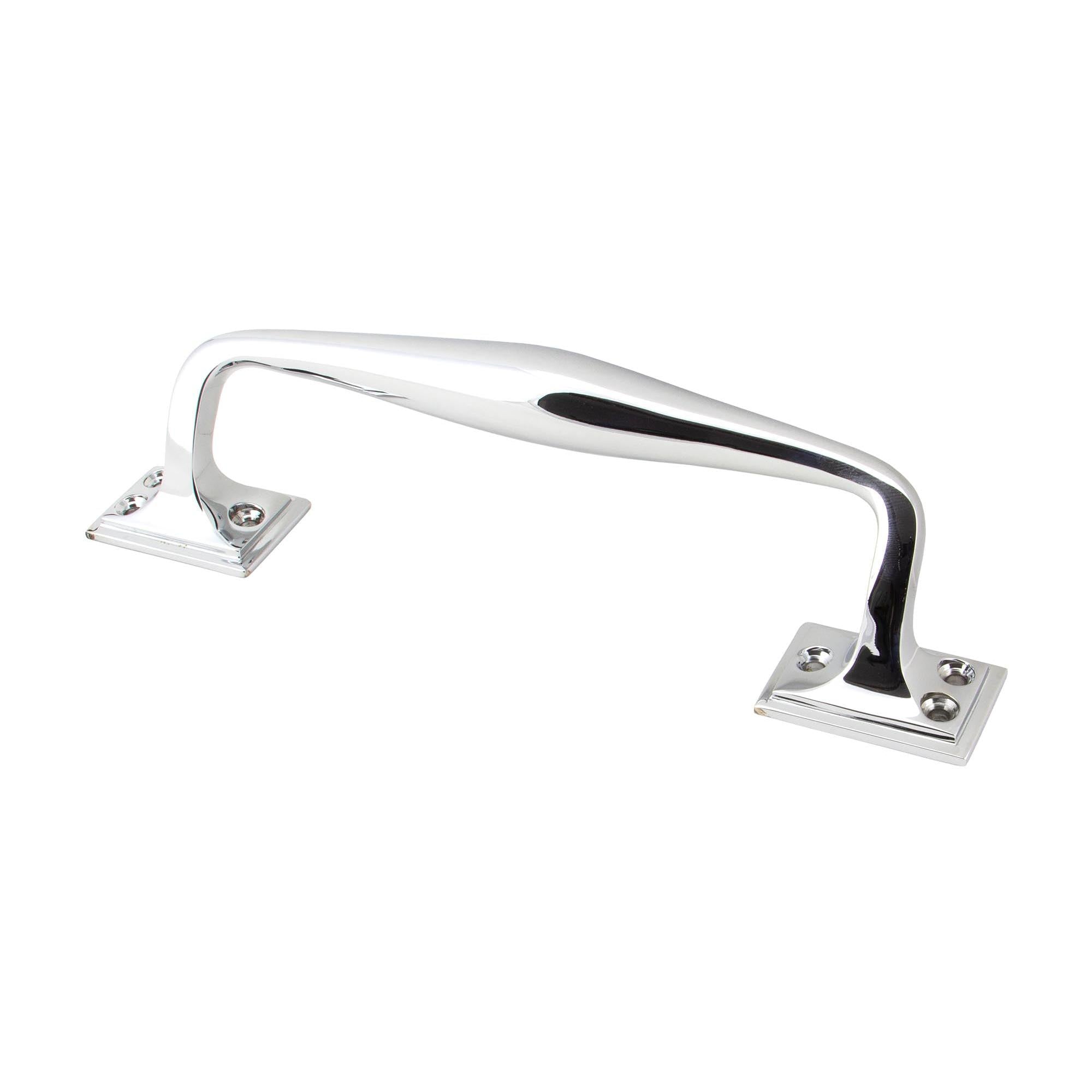 Polished Chrome 230mm Art Deco Pull Handle | From The Anvil - Pull Handles - From The Anvil - Yester Home