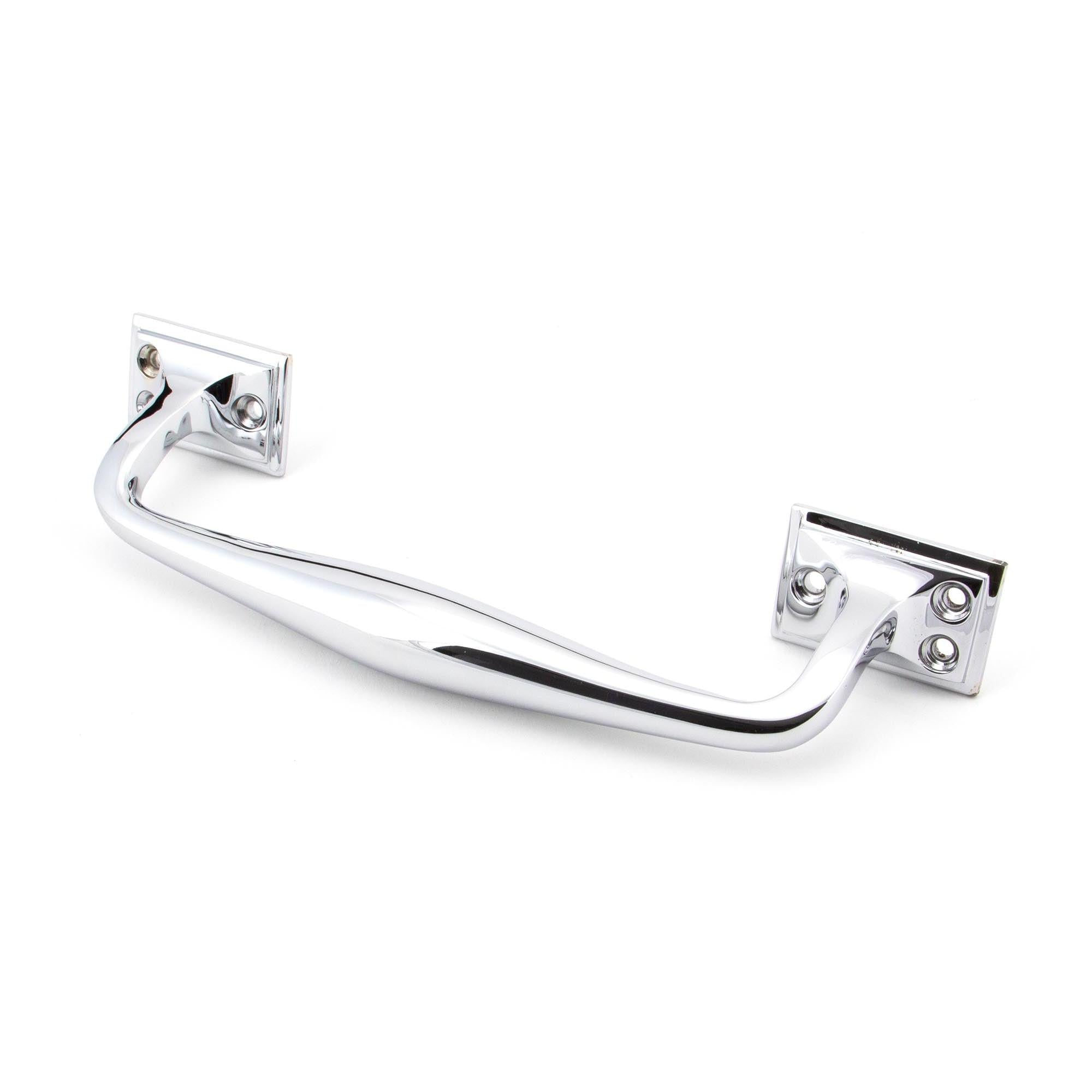 Polished Chrome 230mm Art Deco Pull Handle | From The Anvil - Pull Handles - From The Anvil - Yester Home