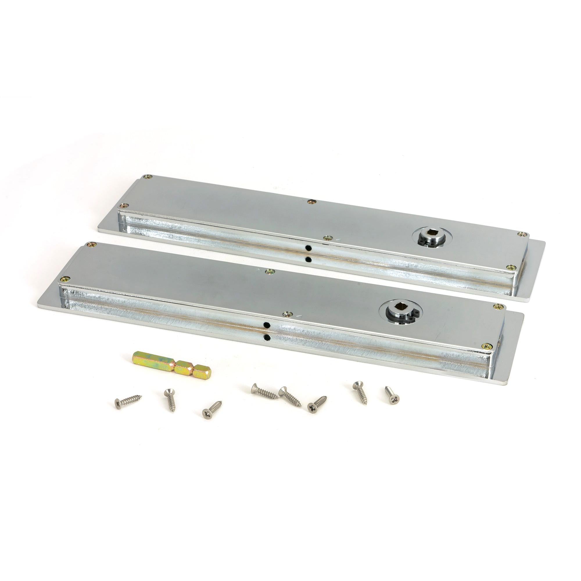 Polished Chrome 250mm Plain Rectangular Pull - Privacy Set | From The Anvil - Cabinet Pulls - From The Anvil - Yester Home