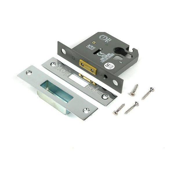 Polished Chrome 3" Euro Profile Dead Lock - Deadlocks & Deadbolts - From The Anvil - Yester Home
