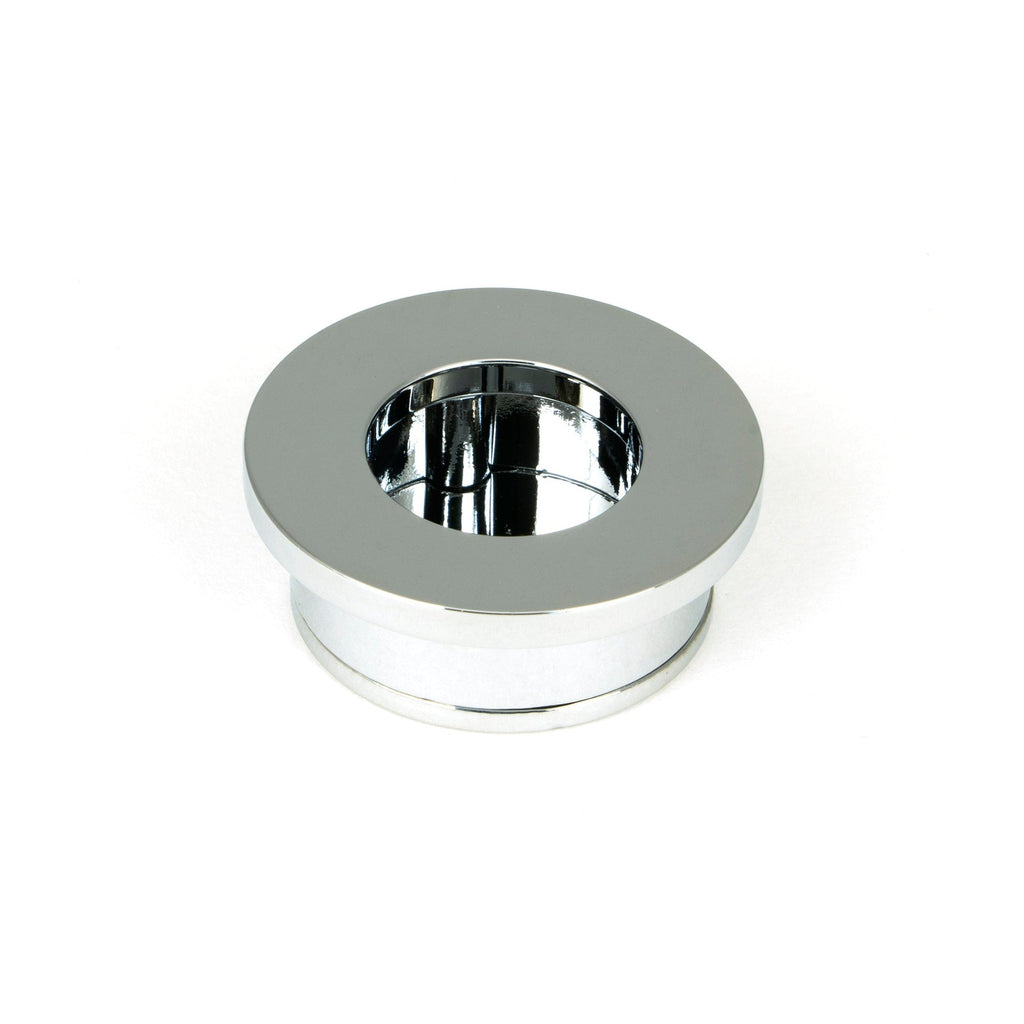 Polished Chrome 34mm Round Finger Edge Pull | From The Anvil-Cabinet Pulls-Yester Home