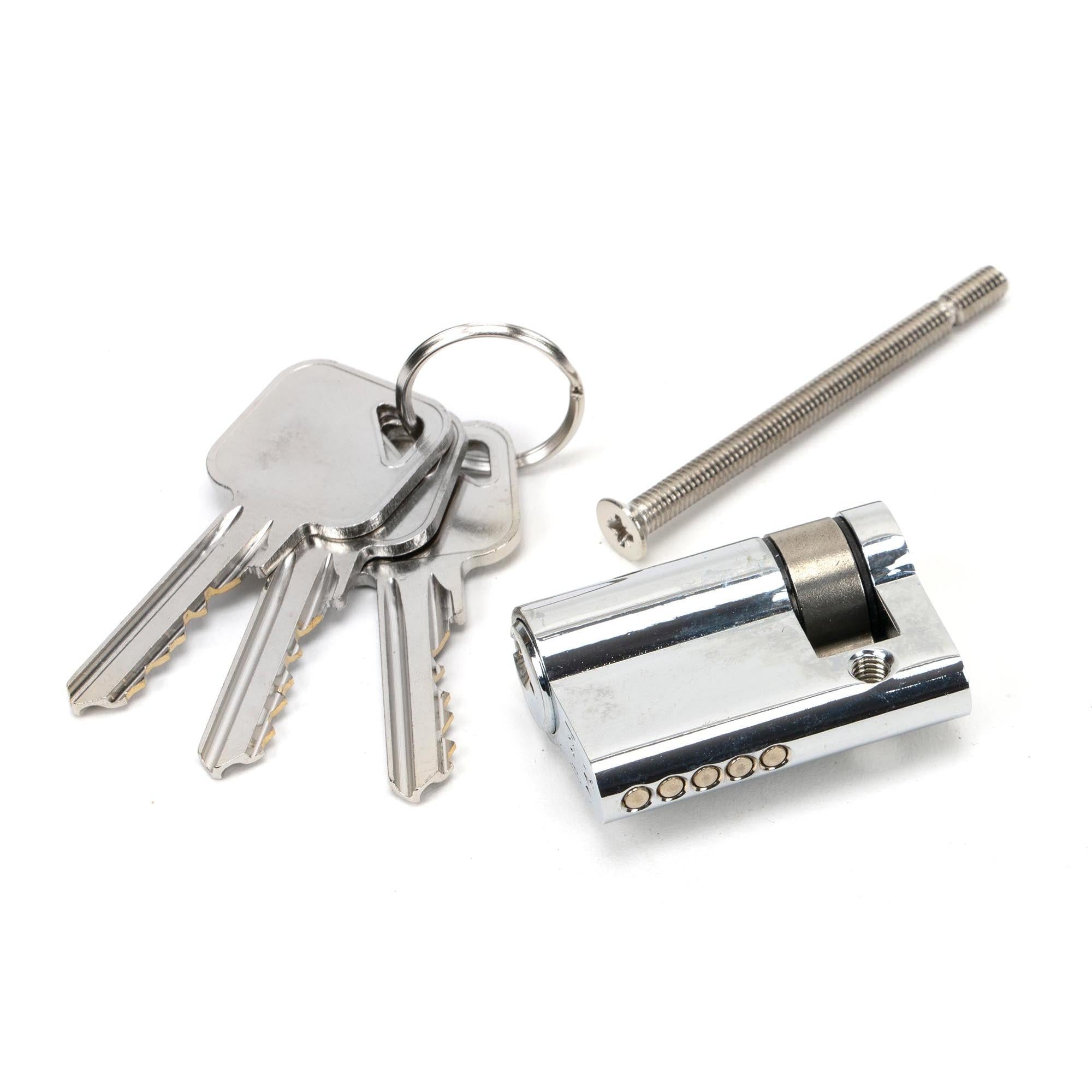 Polished Chrome 35/10 5pin Single Cylinder | From The Anvil - Euro Cylinders - From The Anvil - Yester Home