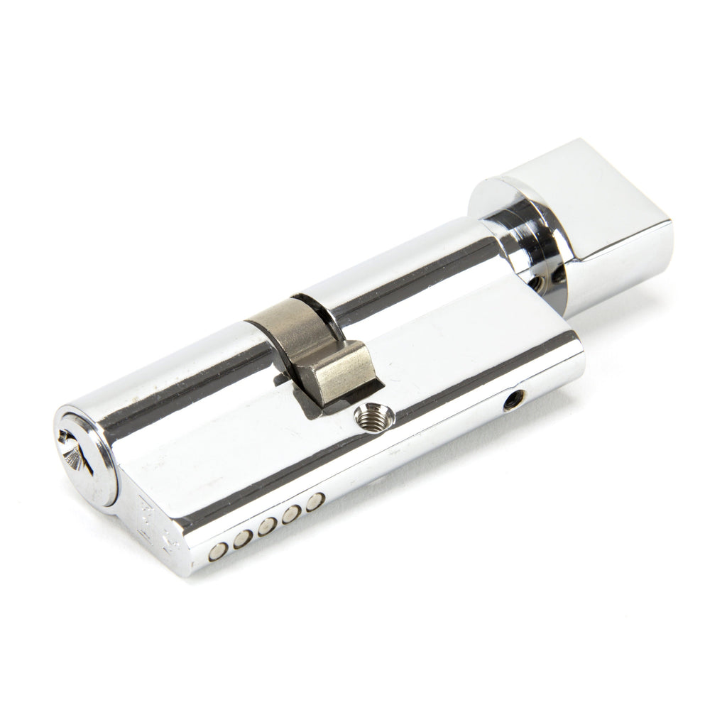 Polished Chrome 35/35 5pin Euro Cylinder/Thumbturn KA | From The Anvil-Euro Cylinders-Yester Home