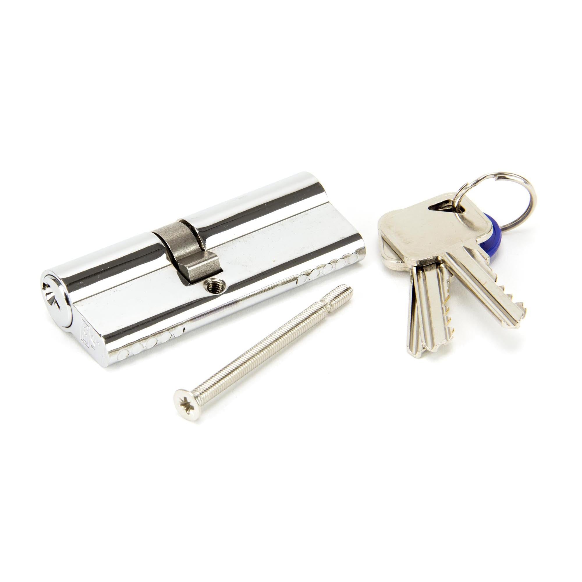 Polished Chrome 35/45 5pin Euro Cylinder KA | From The Anvil - Euro Cylinders - From The Anvil - Yester Home