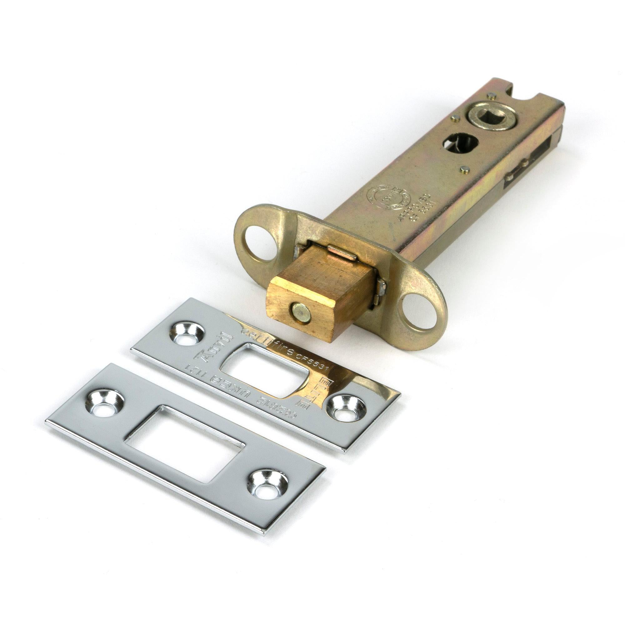 Polished Chrome 4" Heavy Duty Tubular Deadbolt - Deadlocks & Deadbolts - From The Anvil - Yester Home