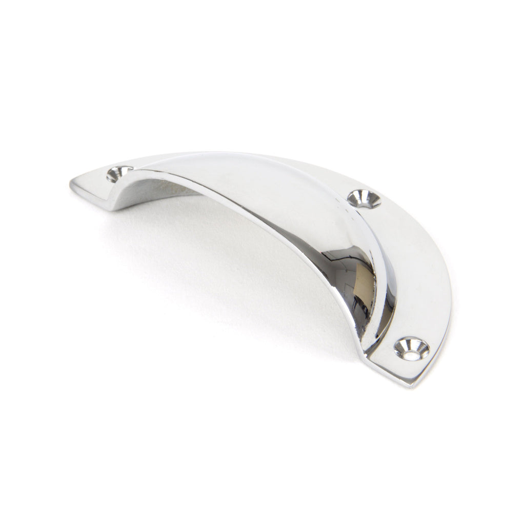 Polished Chrome 4" Plain Drawer Pull | From The Anvil-Drawer Pulls-Yester Home